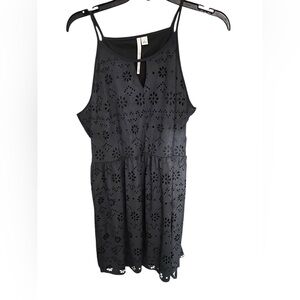 Lauren Conrad Black Sleeveless  Floral cut out dress.